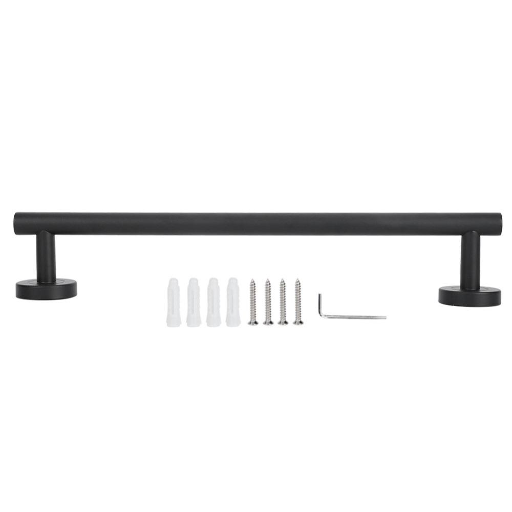 Stainless Steel Towel Rack Black Towel Hanger Towel Bar Bathroom Kitchen Washroom