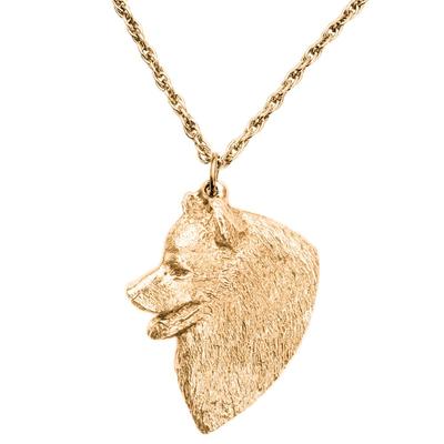 Samoyed (head) British-made Art Dog Pendant Necklace Collection