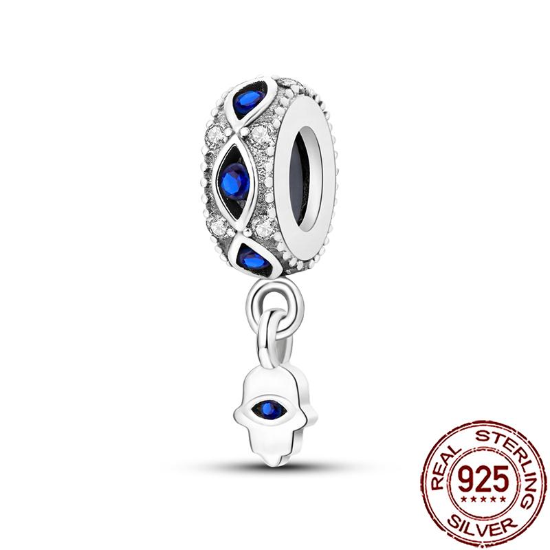 Charms Copper Hamsa Hand All-Seeing Eye Horus Fatima Protection Beads Fit Bracelet Necklace Women Diy Jewelry