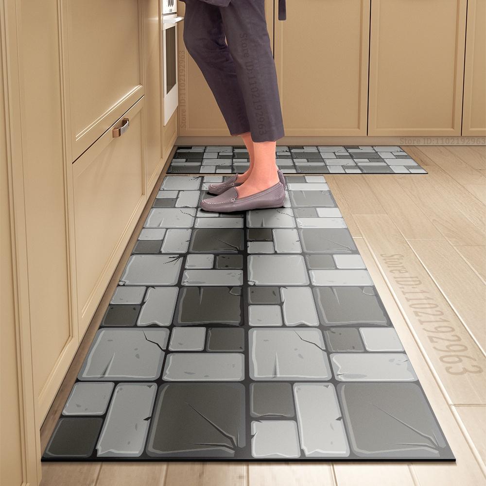 Kitchen Mat Absorbent Printed Kitchen Rugs Non-slip Area Mat Hallway Long Carpets for Living Room Bedroom Entrance Doormat Bath