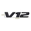 3d Chrome Black V12 Logo Letters Car Fender Emblem For Mercedes Benz Coil W220 CL 500 CL600 S600 V12 Badge Sticker Accessories