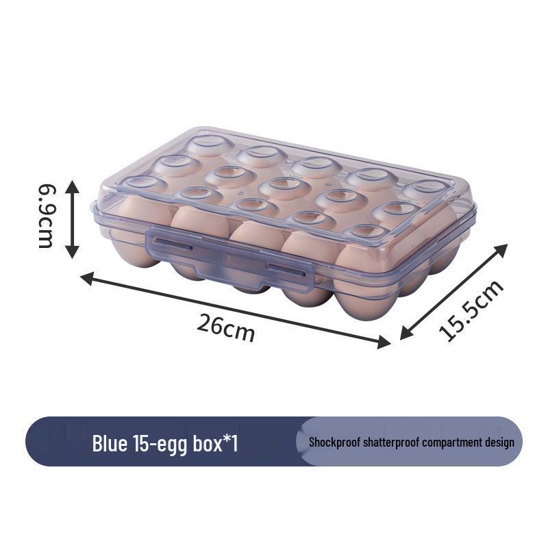 Shockproof Outdoor Egg Storage Box - Shatterproof, Transparent Plastic Tray for Camping and Refrigerator Use