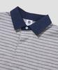 AGOD Contrast Denim Collar Stripe Half T-Shirt [Gray]