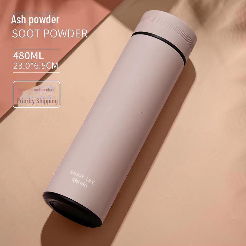 Korean Style 316 Stainless Steel Thermos with Smart Temperature Display – Unisex, Cute & Simple Design