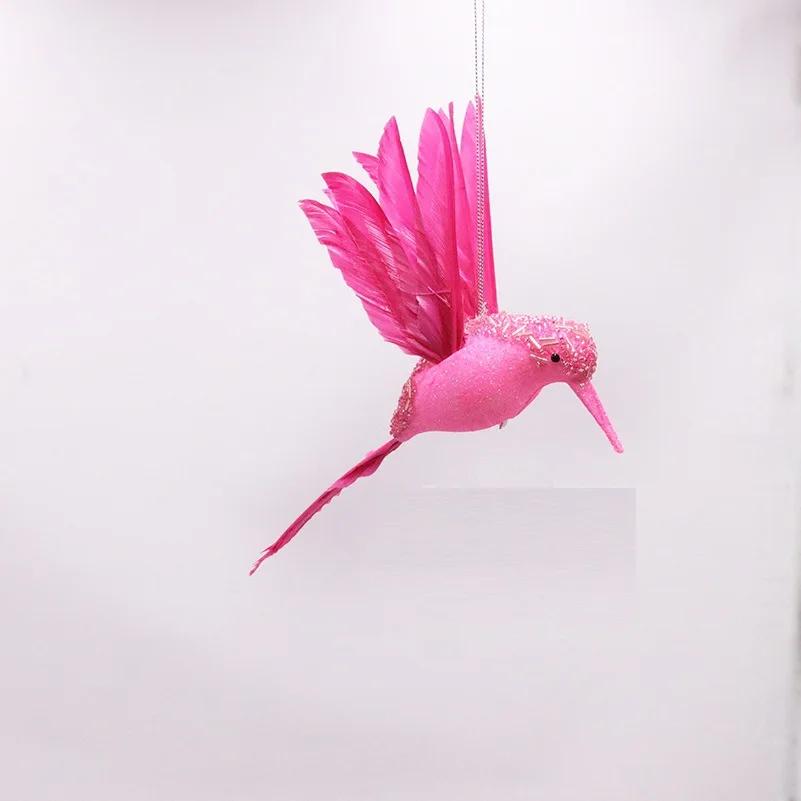 Hummingbird Artificial Birds Fakes Foam Animal Simulation Feather Birds Model Artificial Bird Shape Christmas Tree Pendant Decor