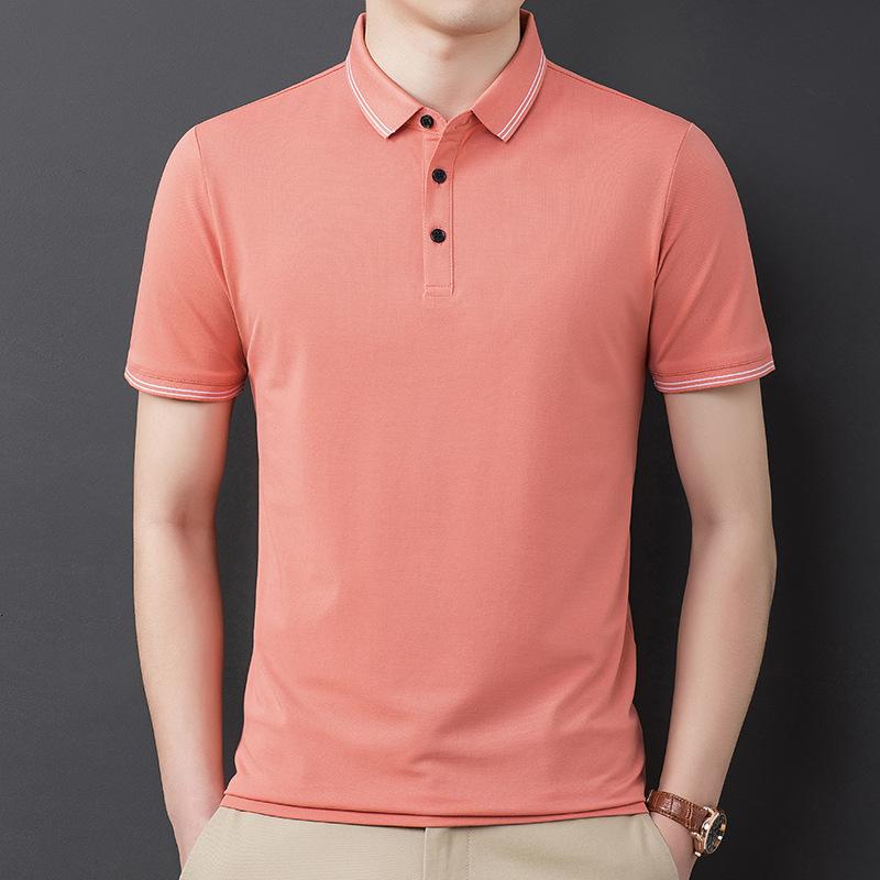 Мужская летняя новая мужская рубашка-поло с короткими рукавами в Корейском стиле — фото 3