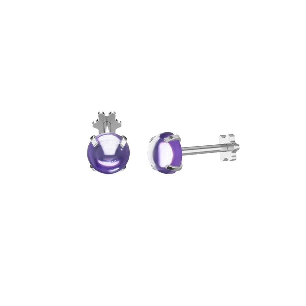 1 pz Zircone Cubico Cristallo Colorato Labret Monroe Anello per Labbro Borchie Acciaio Pietra 16g Borchia per Naso Cartilagine Elica Trago Piercing Orecchino