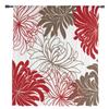 Floral Red Chrysanthemum Sheer Curtains for Living Room Decoration Window Curtains for Kitchen Tulle Voile Organza Curtains