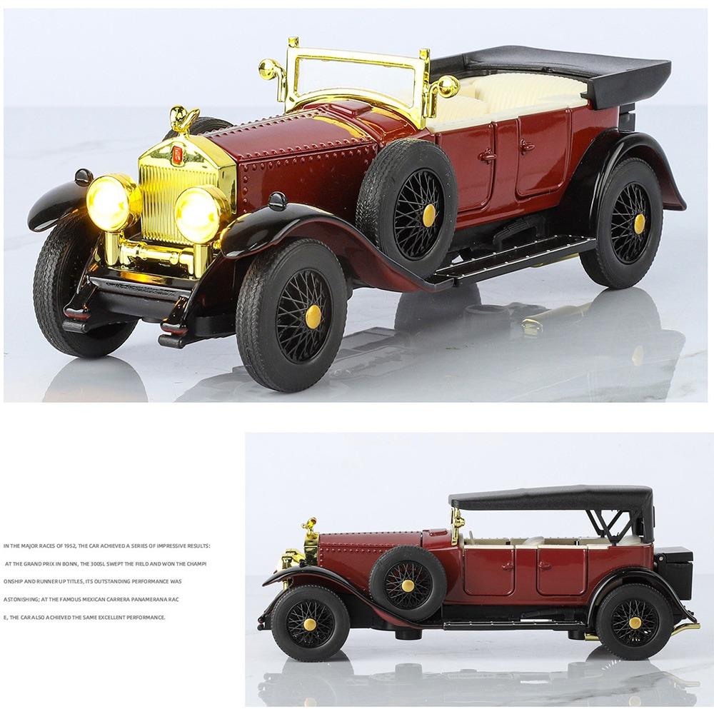 1:32 Rolls Royce Phantom 300SL Toy Cars Model Alloy Diecast Light Sound Miniature Vintage Car Rubber Tire Vehicle Model Ornament
