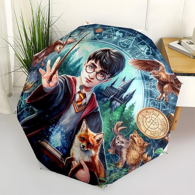 

1pc Harry Potter Magical Elements Umbrella with Plastic Handle,Suitable for All Seasons Travel Outdoor Multi-functional UmbrellaDCS256