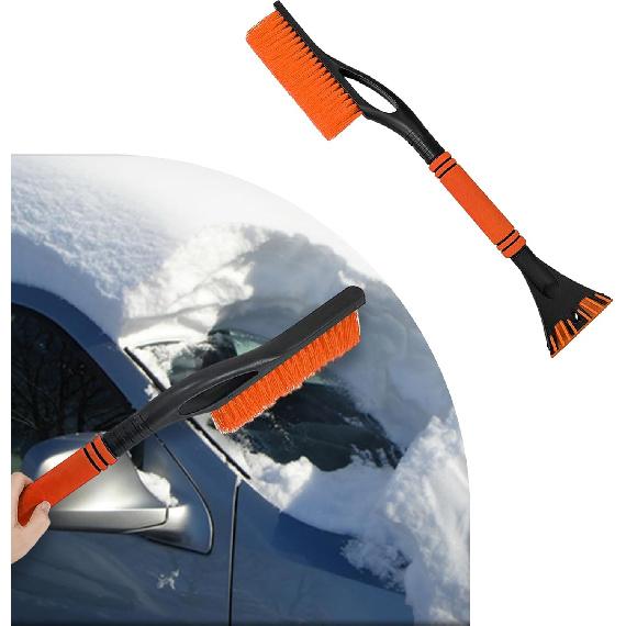 Car Snow Brush and Ice Scraper, Multi-Functional Detachable Snow Brush with Foam Grip, Ice Snow Removal Cleaning Tool for Car Windshield Window,
