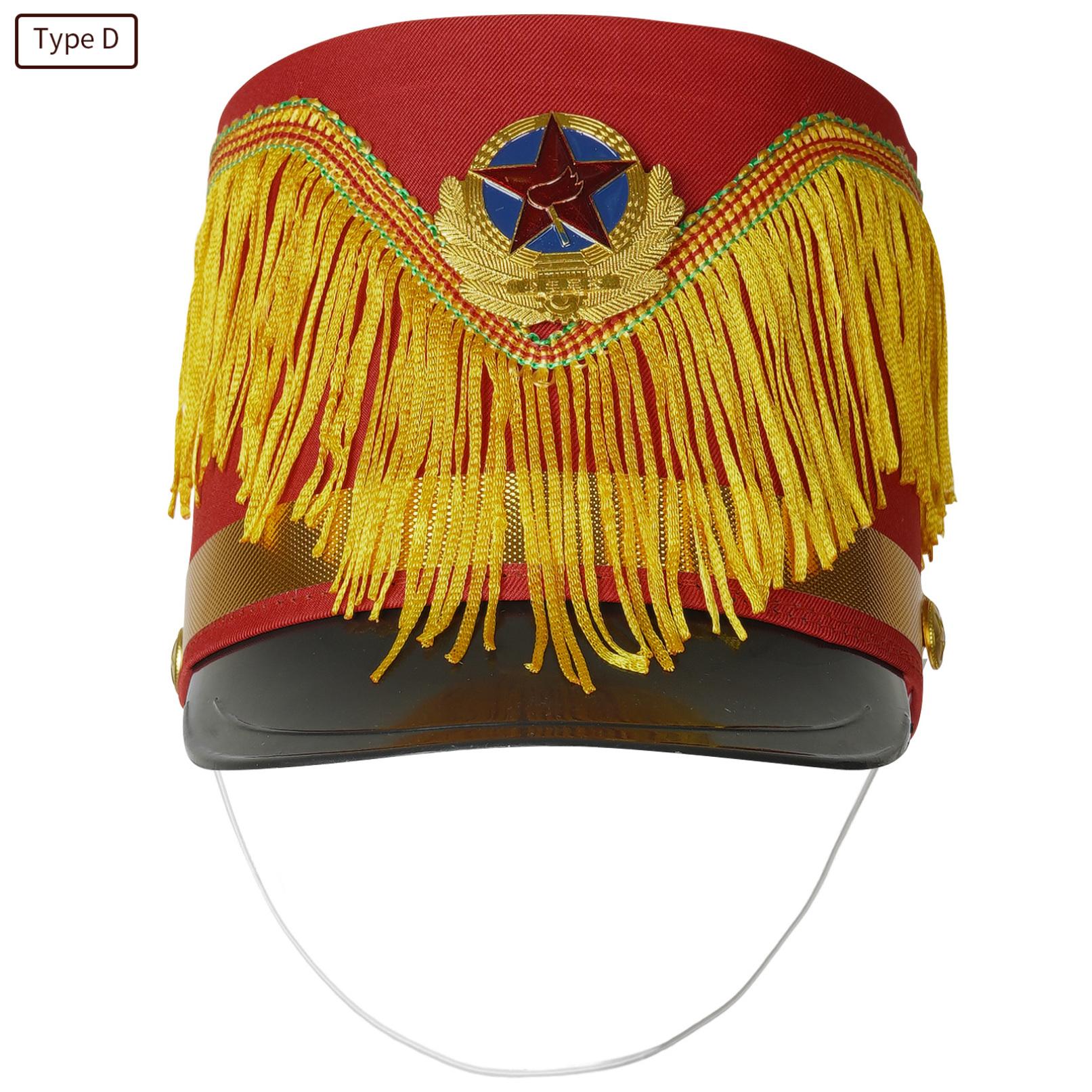 

Дитяча іграшка Солдат Барабан Капелюх Зірка Значок Нарядна сукня Косплей Військовий костюм Кепка One Size рум янець