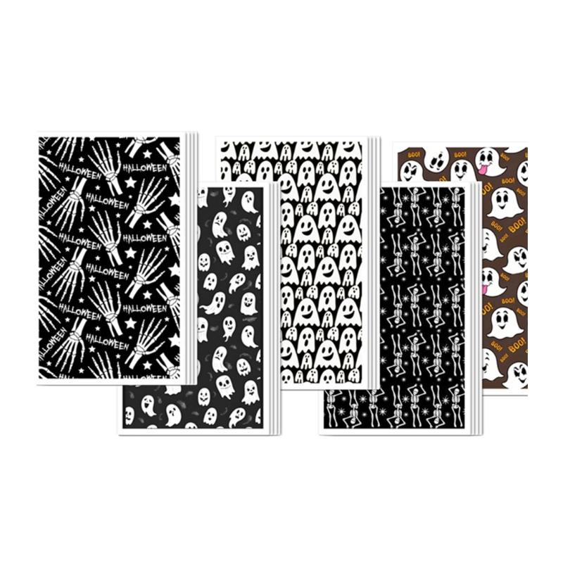 20 Pcs Clay Water Transfer Sticker Set Colorful Halloween Patterned Sticker For Pottery Fridge Art And Home Decoration