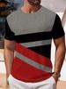 Fashion Men's T-Shirt Striped Pattern Short Sleeve Tee Summer Striped 3D Print Street Trend Simple Oversized Casual T-Shirt Men