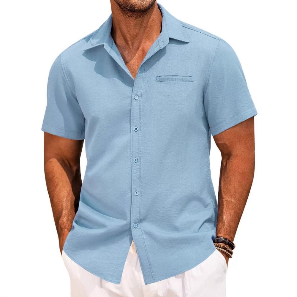 Yazlık Erkek Günlük Kısa Kollu Polo Tişörtler Yazlık Moda Yakalı Gömlekler