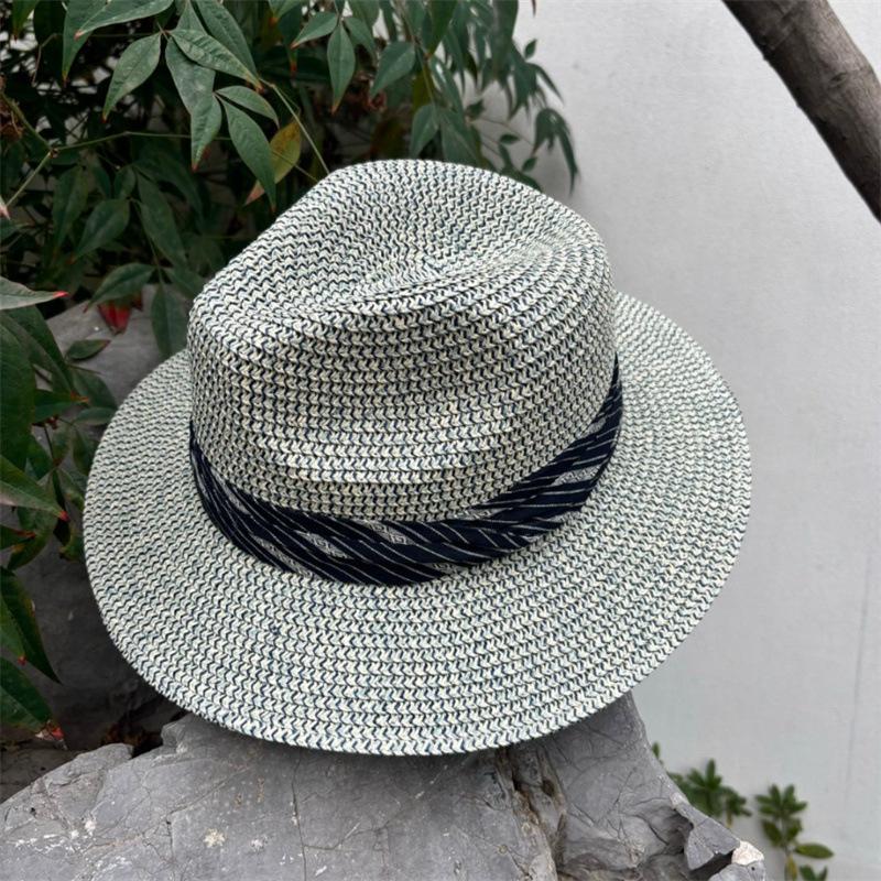 New summer straw hat sun hat travel beach sun protection hat wide brim panama hat top hat men and women couple hat