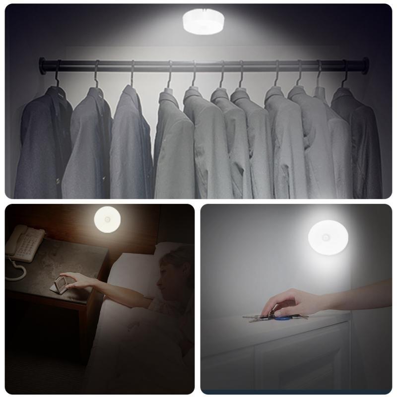 LED Motion Sensor Light Wireless Under Cabinet Night Light Closet Lamp Smart Wall Induction Body Lamp Home Decor