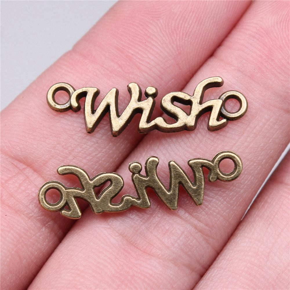 Letter Plate Connectors Alphabet A-Z Antique Bronze Zinc Alloy Jewelry Making Craft Parts DIY Connect Parts