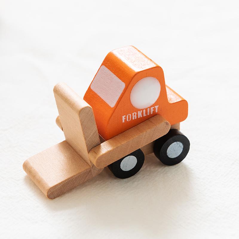 Kids Mini Wooden Cars Truck Aircraft Model Toy Montessori Wooden Education Colorful Vehicle Toys Simulation Cars Decoration Gift