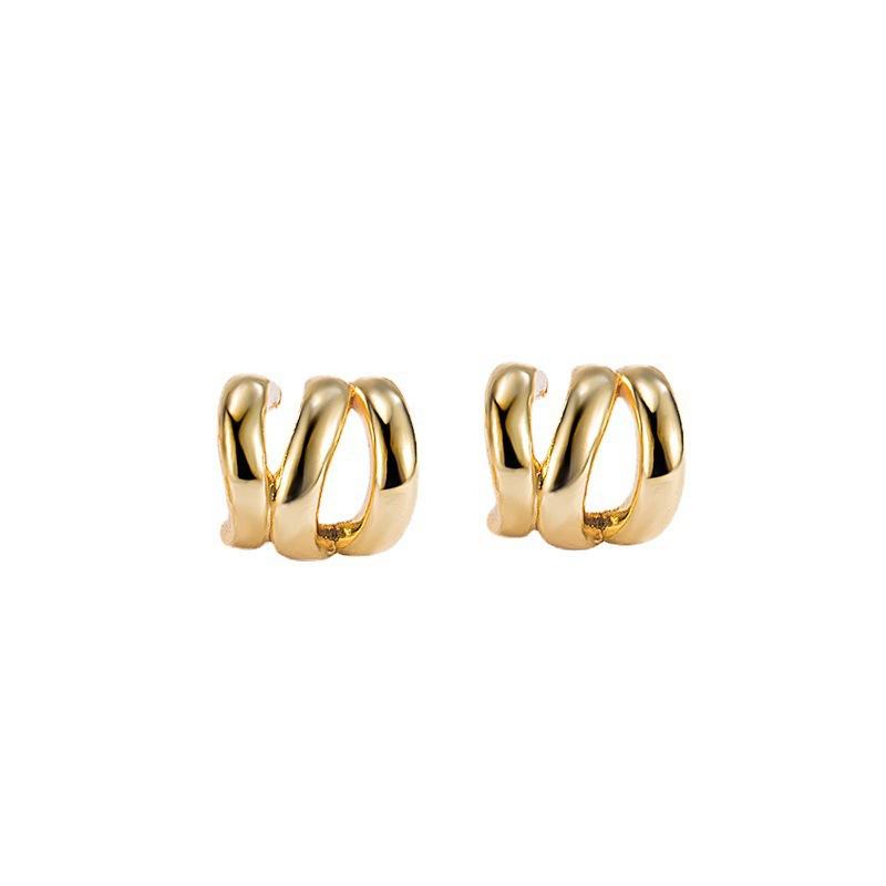 Wave metal geometric stud earrings for women ins cold wind niche earrings, new trendy temperament earrings in summer