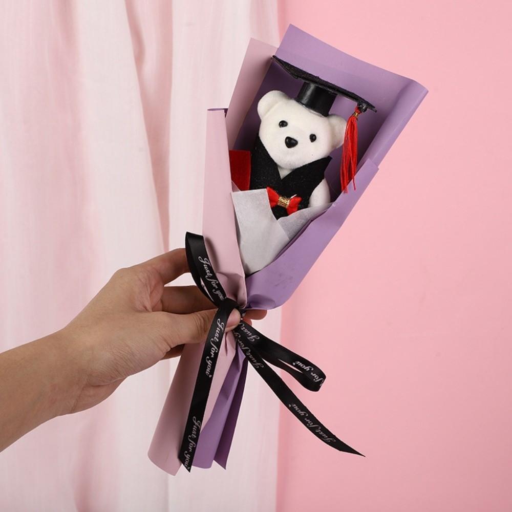 Bouquet Decoration Animal Bouquet Plush Toy Cartoon Lovely Bear Bear Bouquet  Graduation Ceremony фиолетовый