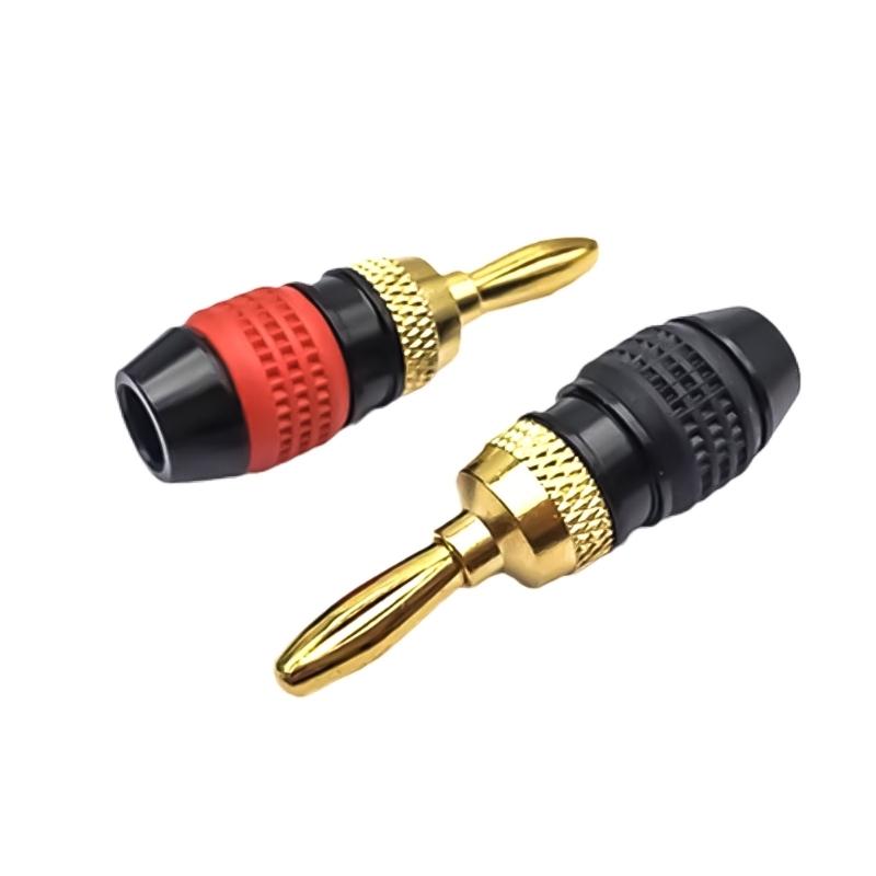 

High Conductivity 4mm Banana Connectors Featuring Unique 6Blades for Enhanceds Sound Quality 1