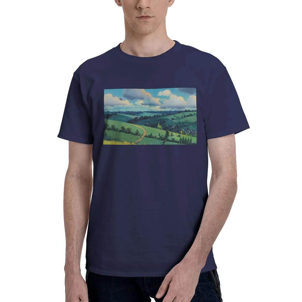 Laputa castle in the sky Men TShirt Plus Size T Shirts Mens ONeck Cotton Tees Short Summer Male