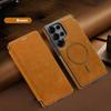 For Magsafe Magnetic 360°Full Protection Flip Holder Wallet Card Slot Phone Case For Samsung S25 Ultra S23 S22 S24 Ultra Plus