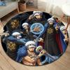 One Piece Poster Round Area Rug Carpet Rug For Living Room Bedroom Sofa Playroom Decor Nonslip Floor Mat