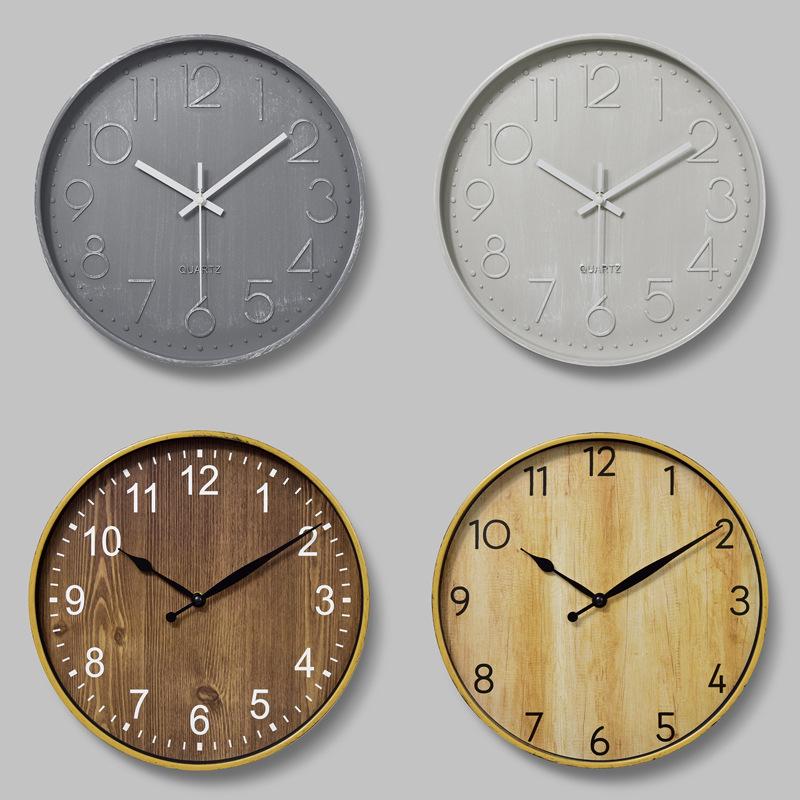 10 Inch 25CM Plastic Wall Clock Quartz Clock Bedroom Living Room Wall Clock Simple Clock