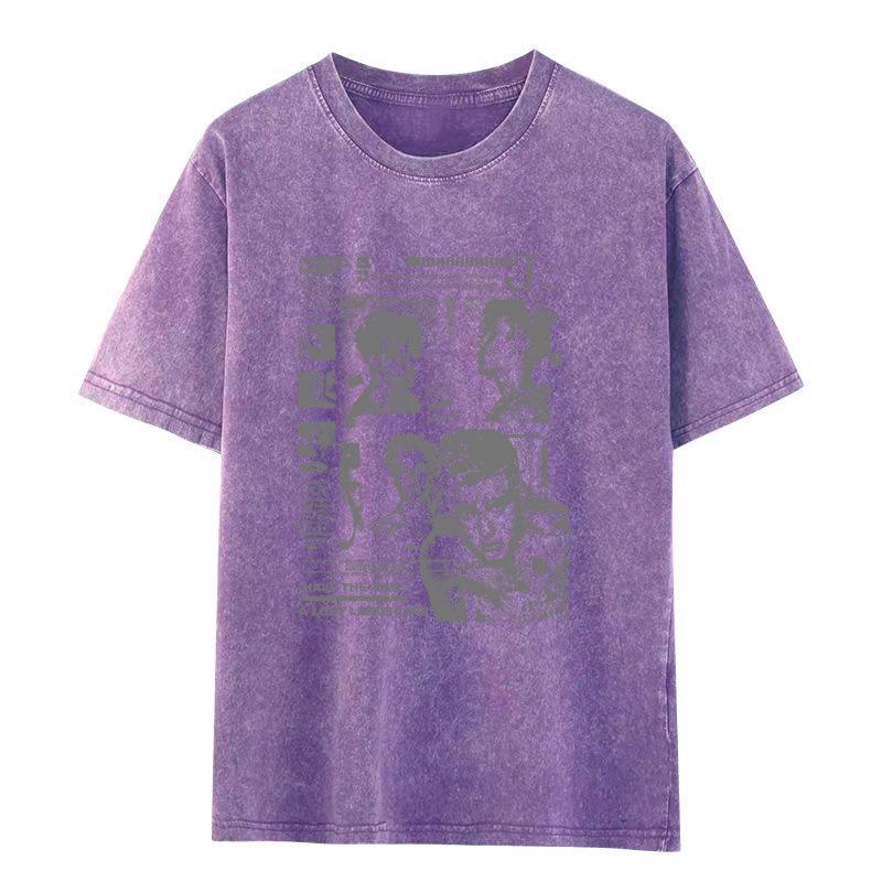 Unisex Washed Distressed Cotton ShortSleeve TShirt  Loose Fit Early Spring Trendy Brand XL
