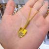 Vietnamese Gold Light Luxury Shovel Pendant Necklace - Creative Design Gift for Her
