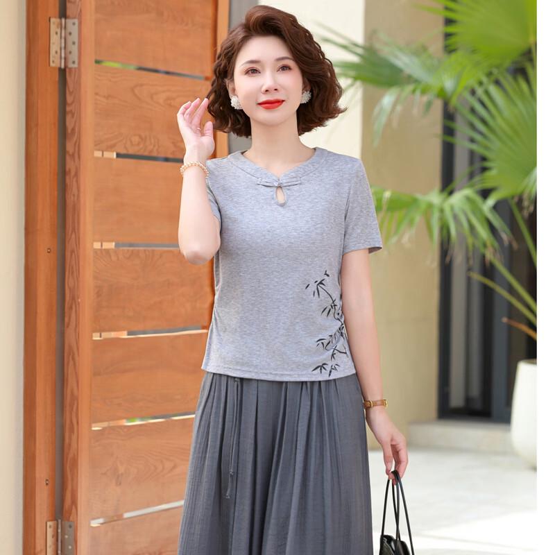 Elegant Summer Two-Piece Set for Middle-Aged Women