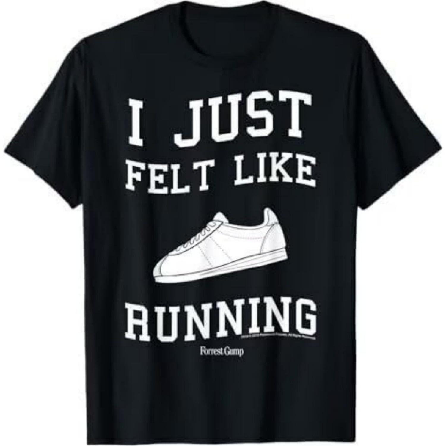 

Forrest Gump I Just Felt Like Running Quote T-Shirt XXXXXL чорний