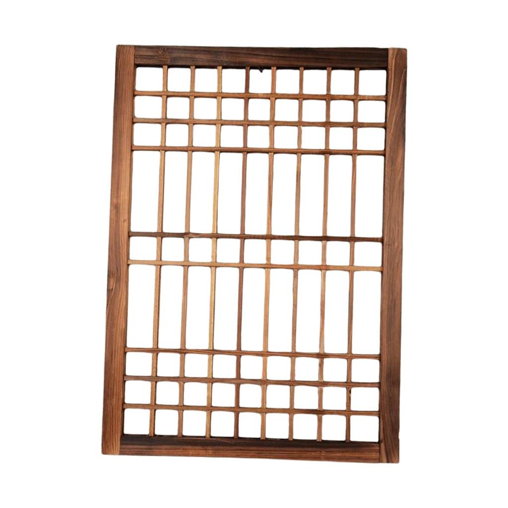 Window Frame Yard Trellises Wood Window Pane for Dining Room, Bedroom Vintage Style Lightweight Wall Art Wall Pediments