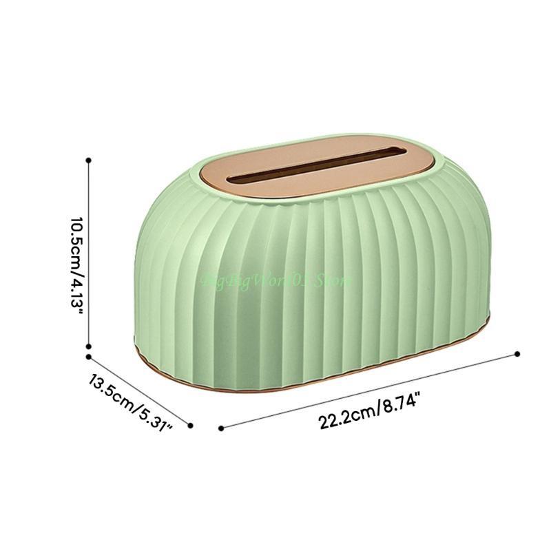 24TE Striped Tissue Box Table Napkin Holder Tissues Dispenser Toilet Paper Container