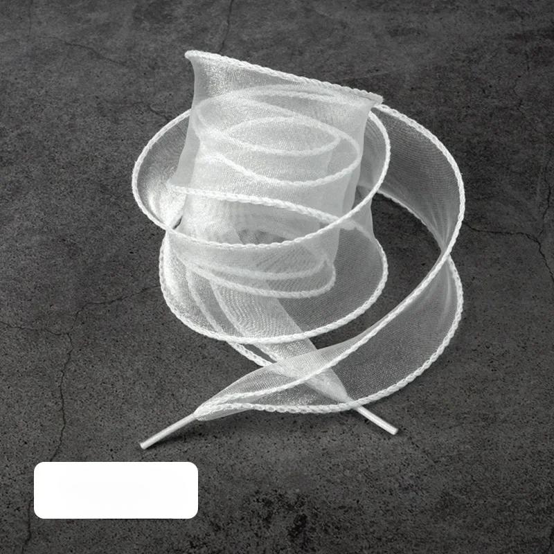 Mode Chiffon Garn Schnürsenkel 4cm Breitere Flache Seide Schnürsenkel Sneakers Seil Schnürsenkel für Schuhe 100/120/140/160CM Schuhzubehör