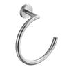 Silver Towel Ring Semi-Circular Stainless Steel Towel Ring Towel Holder Wall Mounted Towel Ring Bath Accessory Family Supplies