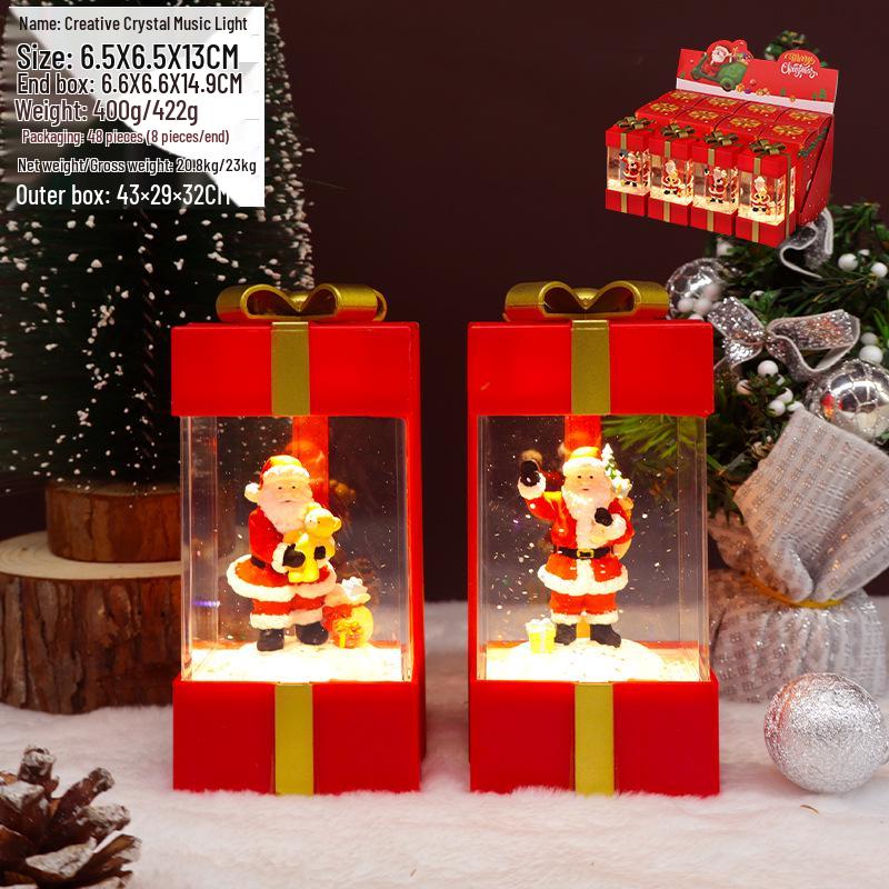 Christmas Crystal Ball Music Box Lantern Ornament