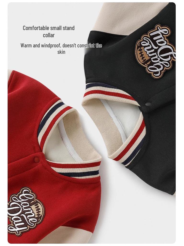 Baby Warm Padded Jumpsuit: Autumn/Winter Newborn Crawling Suit for Boys & Girls, Thick Cotton Toddler Bodysuit.