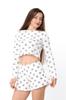 Women's Ribbed Loungewear Set with Crop Top and Shorts Summer 8448-097 HC