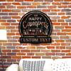 Retro Camper Van Metal Sign RV Decor for Camping Fans
