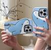 For iPhone 15 Pro Silicone Case Cute Shark Design Shockproof Phone Back Cover