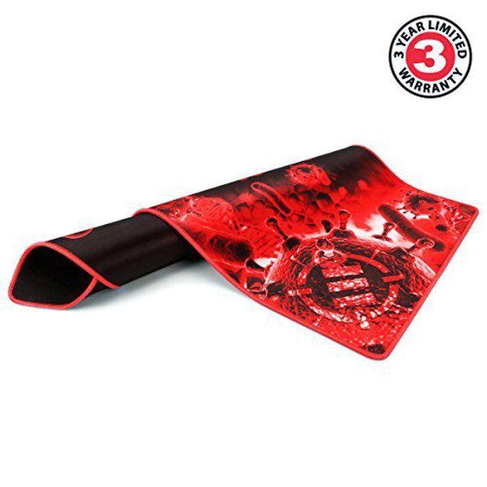 Enhance extended large gaming mouse pad - xl mouse mat (31.5" x 13.75") anti-fray stitching for professional esports with low-fricti