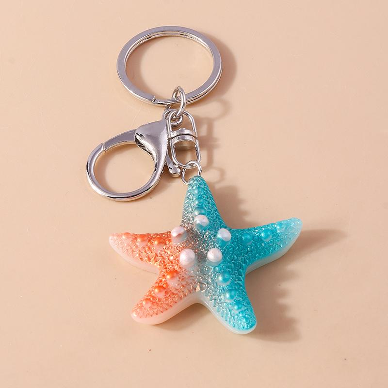 Cute Luminous Conch Keychain Marine Life Keyring Pendants for Car Key Holder Women Girls Handbag Accessories Jewelry Gifts