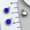 12pcs Mix Birthday Pendant Round Stainless Steel Rhinestone Charms For Jewelry Making Supplies DIY Necklace Bracelets Materials