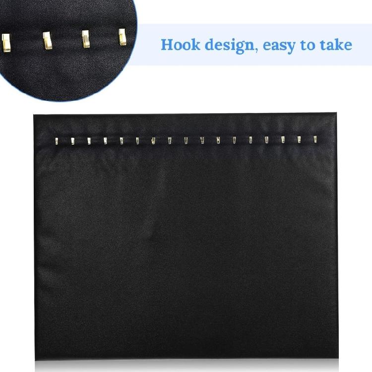 4 Pack Black Jewelry Stand Set 17 Hooks per Stand Polyester Fabric Portable Display Holder Suitable for Retail Home Use