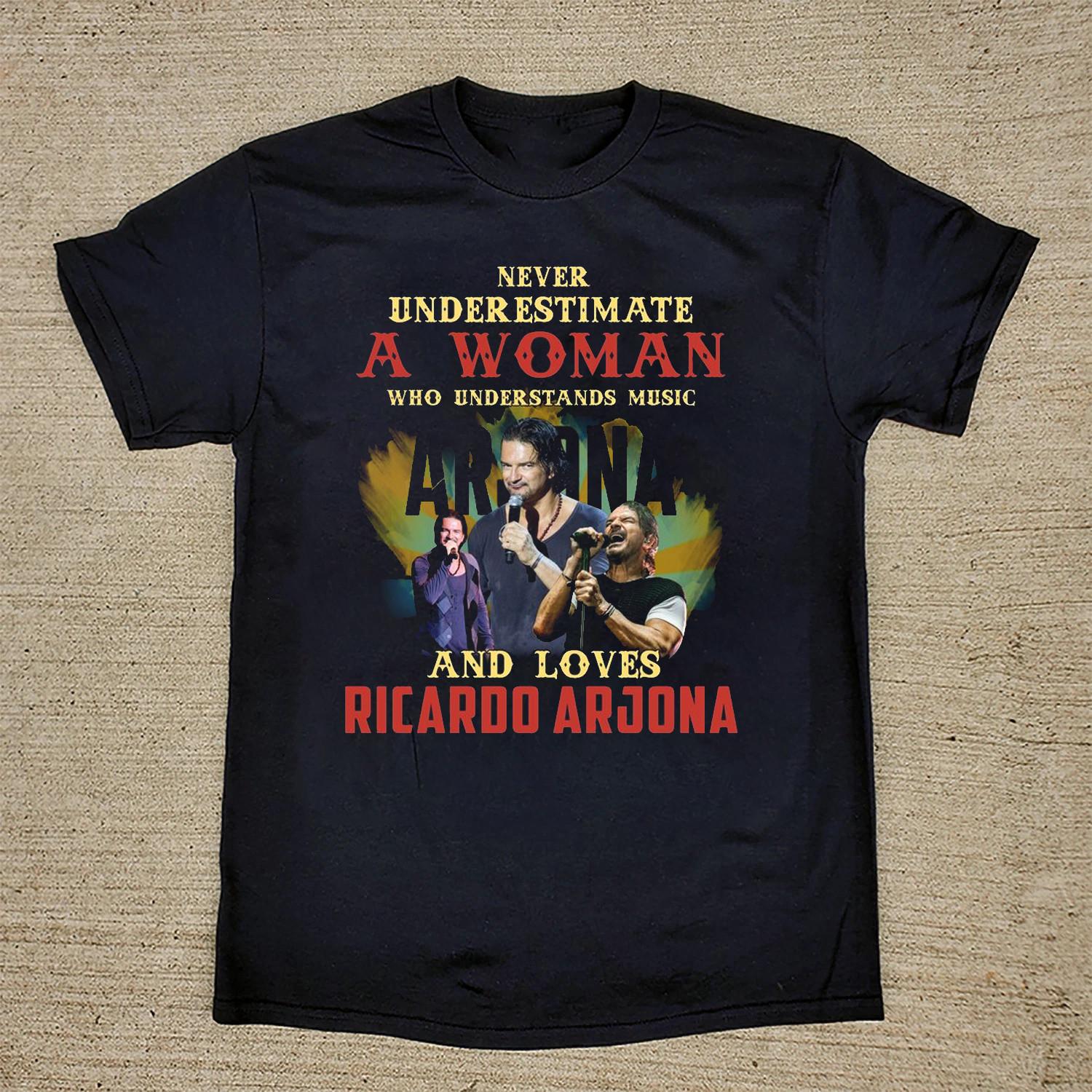 Ricardo Arjona Black Cotton Shirt Full size S-5XL Unisex CS301 XXXXL