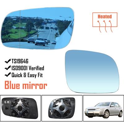 Per VW Golf Bora Jetta MK4 Passat B5 96-04 Coppia Specchietti Retrovisori Riscaldati in Vetro 1J1857521C 1J1857522C Convessi Blu Accessori per Auto Ricambi