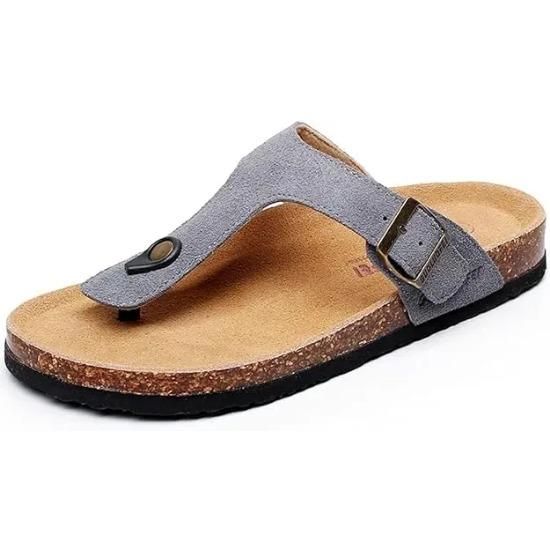 

Guoluofei Новые женские шлепанцы из коровьей кожи с поддержкой свода стопы, пробковой стелькой, сандалии-слайды для женщин, удобные пляжные женские 45